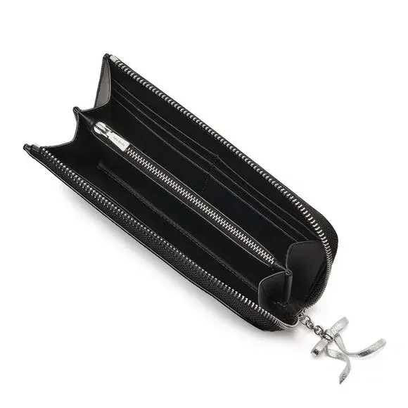 Kate Spade Whiskers Zip Around Continental Wallet KI714 Black with White Cat - Picture 2 of 12